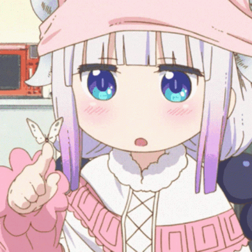 Baby Kanna Eating Butterfly GIF