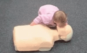 Baby Laying on Life Preserver