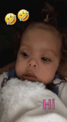 Baby Lying on Blanket With Hi