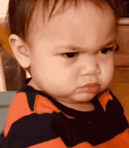 Baby Making Angry Face GIF
