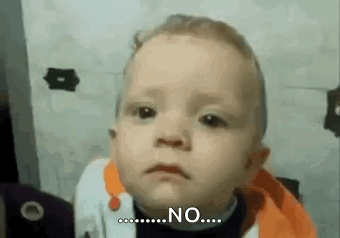 Baby Making Face Saying No