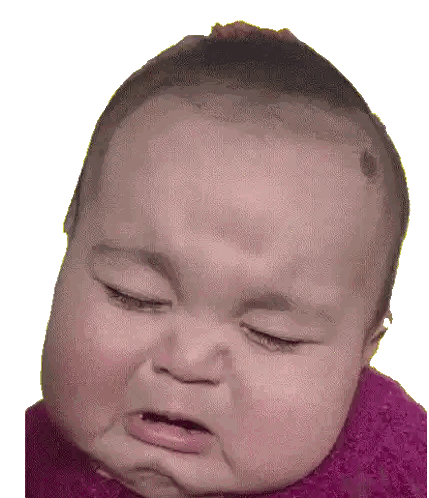 Baby Making Funny Face Eyes Closed Mouth Open