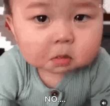 Baby Making Funny Face Saying No