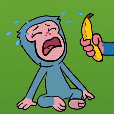 Baby Monkey Banana Meme GIF
