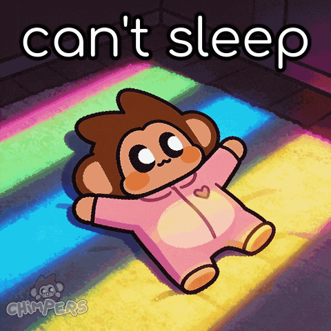 Baby Monkey Can't Sleep on Rainbow Rug