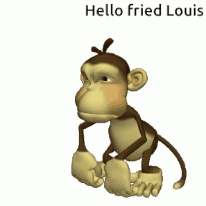 Baby Monkey Playing With Stuffed Animal in Field