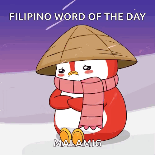 Baby Penguins Feels Cold In Rainy Monday GIF