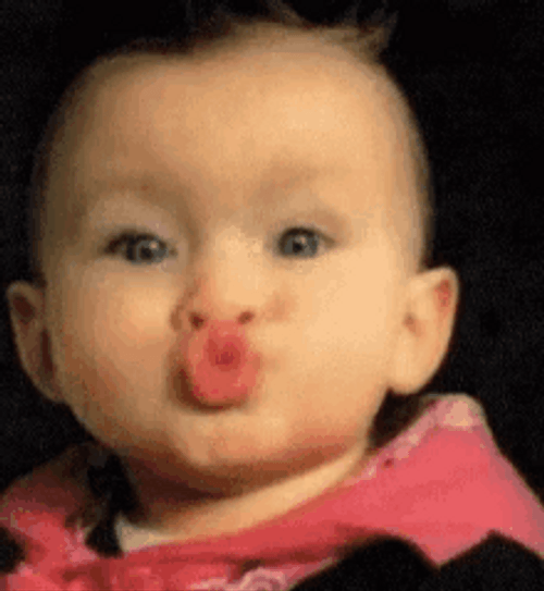 Baby Pouty Lips Kiss GIF.
