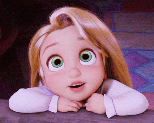 Baby Rapunzel Watching The Sky GIF