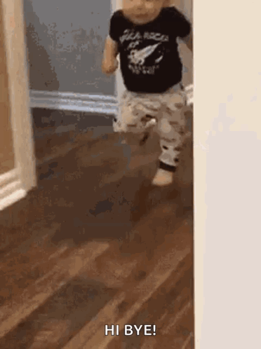 Baby Running Hi Bye GIF