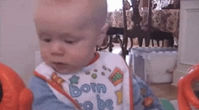 Baby's Face Instigating Gotta Poop GIF