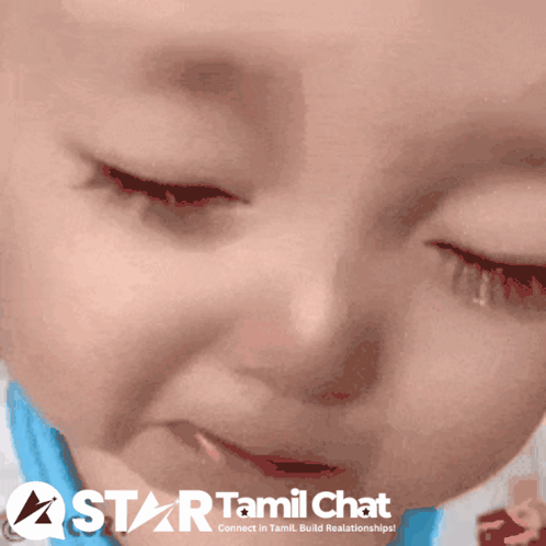 Baby's Face With Star Tamil Chat Ad GIF