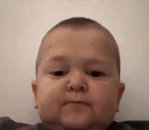 Baby's Funny Face Close Up GIF