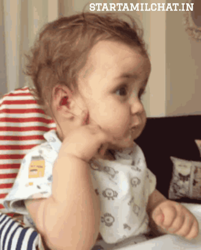 Baby Sitting in High Chair