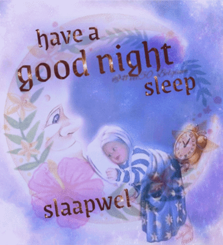 Baby Sleeping Under Moon Have a Good Night Sleep