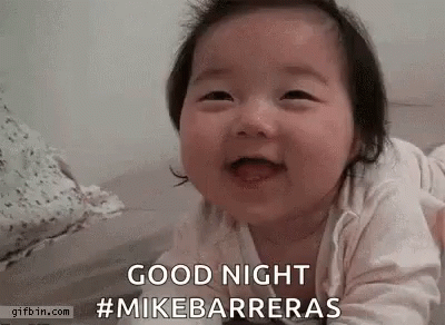 Baby Smiling And Saying Good Night GIF