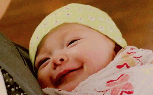Baby Smiling With Hat GIF