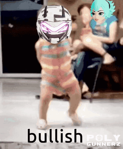 Baby Wearing Bullish Helmet