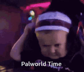Baby Wearing Headband and Hat Says Palworld Time