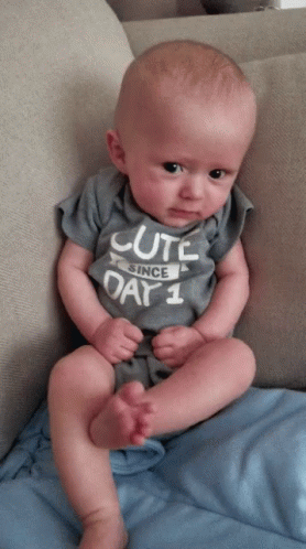 Baby Wearing Since Day 1 Shirt on Couch