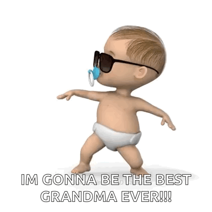 Baby Wearing Sunglasses and Pacifier Dancing