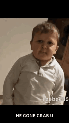 Baby White Shirt Saying He Gone Grab U GIF