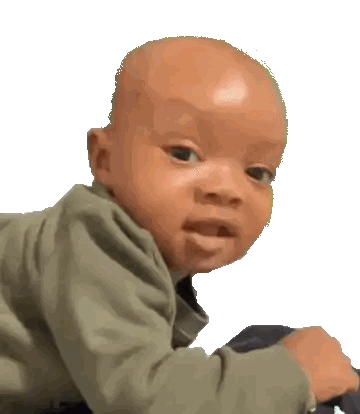 Baby with Bald Head and Green Shirt