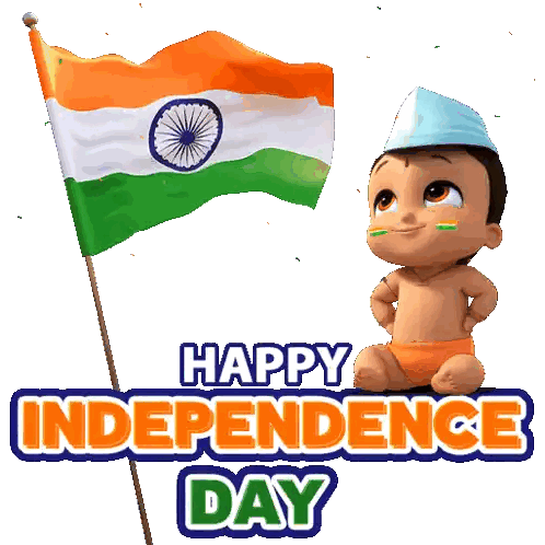 Baby With Flag Happy Independence Day