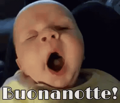 Baby Yawning Sleep Well Buona Notte GIF