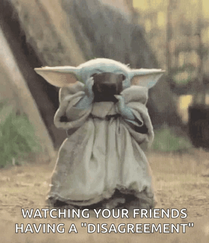 Baby Yoda Covering Face