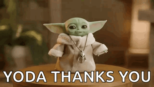 Baby Yoda Doll Thanks You