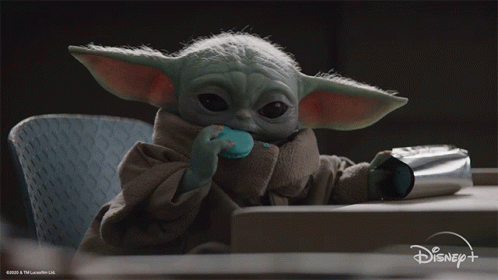 Baby Yoda Eating Cookie