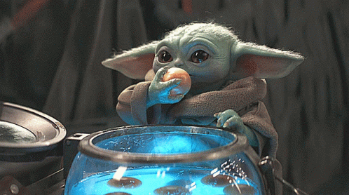 Baby Yoda Eating Egg