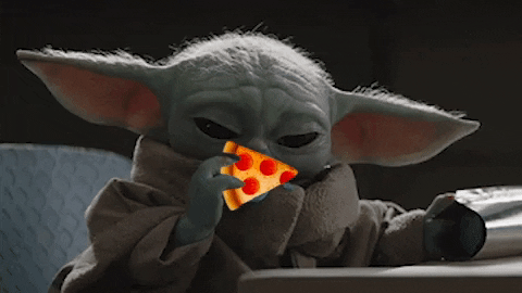 Baby Yoda Eating Pizza Meme GIF