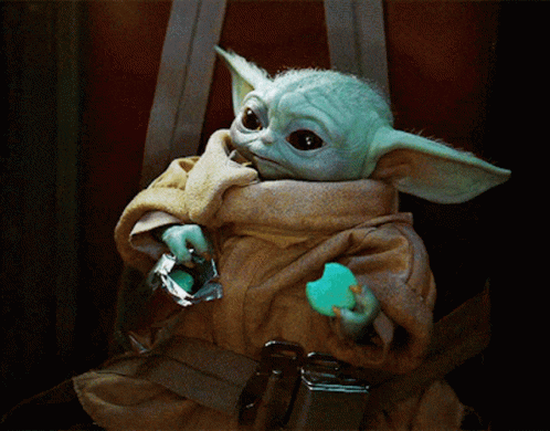 Baby Yoda Eating Popcorn