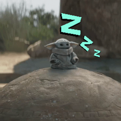 Baby Yoda Figurine Sleeping