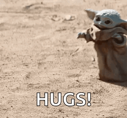 Baby Yoda Giving Hug