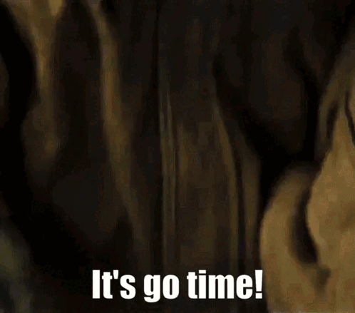 Baby Yoda Holding Helmet Saying It's Go Time
