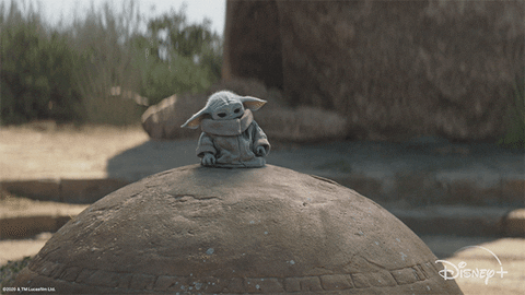 Baby Yoda Laying Down GIF