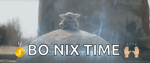 Baby Yoda On Rock Bo Nix Time GIF