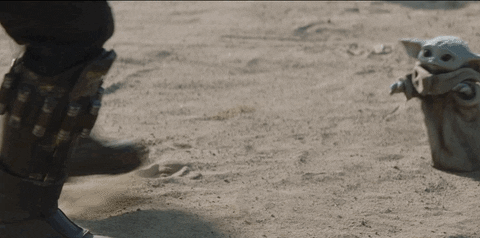 Baby Yoda Picked Up GIF