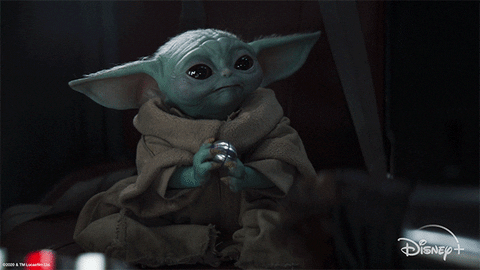 Baby Yoda Refusing To Give GIF
