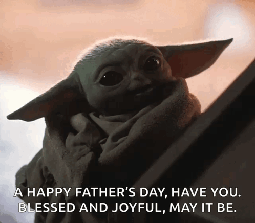 Baby Yoda Saying Happy Father's Day