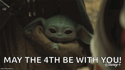 Baby Yoda Saying May The 4Th Be With You GIF