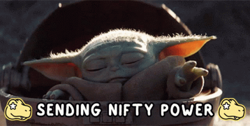 Baby Yoda Sending Nifty Power