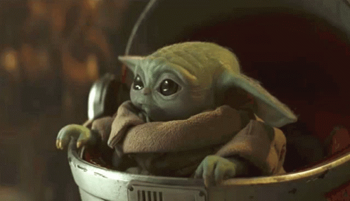 Baby Yoda Sitting in Bucket