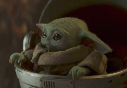Baby Yoda Sitting in Bucket