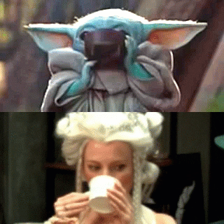 Baby Yoda Split Screen What Meme GIF