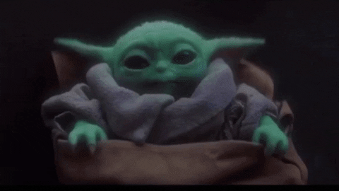 Baby Yoda Star Wars Hearts GIF
