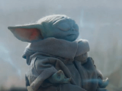 Baby Yoda Statue Eyes Closed